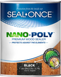 SealOnce Nano+Poly Penetrating Wood Sealer with Polyurethane Premium Waterproof Sealant 1 Gallon & Black