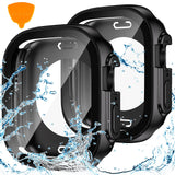 Goton 2-Pack for Apple Watch Ultra 3/2/1 Screen Protector Case 49mm, Waterproof PC Bumper with Tempered Glass for iWatch 49 mm,