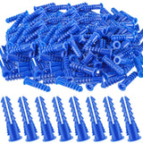 Glooglitter 1000 Pcs #8-10-12 x 1-1/4 Inch Ribbed Lightweight Plastic Anchors Drywall Anchors for Hollow Walls Pictures Artwork