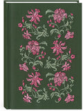 Punch Studio Notebook with Embroidered Cover, 6inch x 8.5inch, Regalia Green
