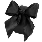 LIZLOVESS Black Satin Wired Ribbon 2.5 x 25 Yd Wire Edge Decorative Ribbon for Wreaths Supplies, Crafts, Gift Wrapping, Baby Sho