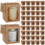 ReliThick 100 Set Candles Gift Boxes Include 100 Pcs Transparent Candles Packaging Box 3.35x3.35x3.94 in for 10oz Candle Jar 100
