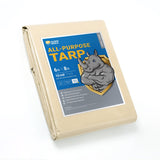 GUARD SHIELD Beige Tarp Heavy Duty Waterproof 6x8 Feet Outdoor Poly Tarps Cover Thick UV Resistant Canopy Tarpaulin with Grommet