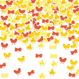 200Pcs Macaroni and Cheese Confetti, Dairy Mac and Cheese Themed Birthday Party Table Decorations Double Sided Printing Great fo