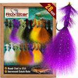 RoxStar Fly Fishing Shop | Proudly Hand Crafted in The USA | Woolly Bugger Trout Fly Assortment | Top 28 BeadHead Wolly Buggers