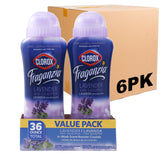 Clorox Fraganzia Scent Boosting in-Wash Laundry Crystals, Lavender - 12 Count - 18 Oz Each | Laundry Freshener Beads in Lavender