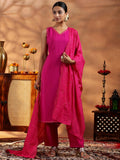 Libas Women'S Silk Blend Kurta Sets (35610_Red Red M