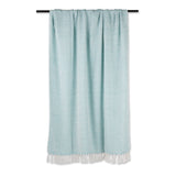 Aqua X-Diamond Geometric Throw