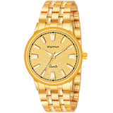 Wrightrack Astrological Gold Full Roman Gold Dial Golden Stainless Steel Bracelet For Luck And Prosperity Men'S Analog Watch