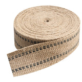 YaeCCC Jute Webbing, 2 x 10 Yd Upholstery Strap, Chair Jute Webbing Tape for Chair Repair, Crafting, Burlap Ribbon, Upholstery