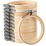 Hoteam 12 Pcs Small Embroidery Hoop Bulk Tiny Wooden Round Bamboo Sewing Circle Cross Stitch Embroidery Hoop for Craft Art Handy