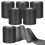 Black Prewrap,Prewrap Athletic Tape,6 Roll Pre wrap Headbands for Hair Soccer,Foam Underwrap Sports Wrap for Ankles Wrists Hands