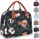HOMESPON Insulated Lunch Bag for Women Men Adults Lunch Tote with Front Pocket Lunch Box Container Cooler Bag for Work Picnic (F