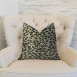 Plutus Brands Plutus Cheeta Handmade Throw Pillow, 12 X 25, Taupe/Black