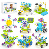 RISUNTOY 434 PCS STEM Toys Kit for Kids Age 6+ - Build 36+ Robot Models with Solar Power, Gears & Sensors,Science & Engineering