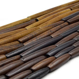 Bone Beads | Ox Bone Tube Beads | Hair Pipe Beads | Medium Brown 2.5