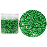 Bala&Fillic Green Color 4mm Glass Seed Beads About 1400pcs in Box 6/0 Glass Craft Seed Beads for Jewelry Making (Green -Size 4mm