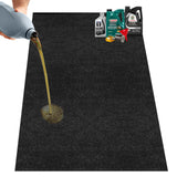Nujzuir 60 x 72 Giant Oil Drip Mat for Garage Driveway, Reusable Rubber Floor Oil Spill Leak Absorbent Pads for Motorcycle Car O