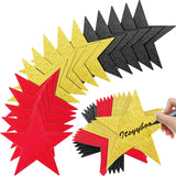Itsyyboo 20 Pieces Glitter Star Cutouts Paper Star Confetti Cutouts for Bulletin Board Classroom Wall Party Decoration Supply, 6
