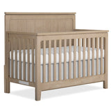 volur Oakley 5-in-1 Convertible Full-Size Baby Crib in Sienna Grey, GreenGuard Gold & JPMA, 3 Mattress Heights, Converts to To
