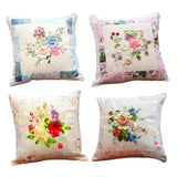 Calandis Embroidery Pillow Covers Kit Sewing Craft Floral Pattern For Wedding Bedroom Option 1