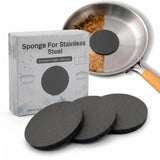 3PCS Steel Sponge for Stainless Steel Pans, Flexible Stainless Steel Sponge Heavy Duty Metal Sponge, Cuttable NonScratch Pads R