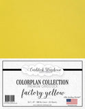 Cardstock Warehouse Colorplan Factory Yellow 8.5 x 11 100 Lb. / 270 Gsm Matte Premium Cardstock Paper 25 Sheets