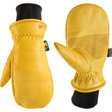 Wells Lamont Men's HydraHyde Leather Winter Work Mittens | Water-Resistant | Saddletan | X-Large (1217XL)