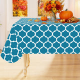 Smiry Rectangle Table Cloth, Waterproof Vinyl Tablecloths with Flannel Backing for Rectangle Tables, Wipeable Spillproof Plastic