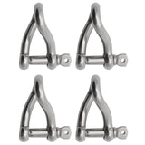 Extreme Max 3006.8213.4 BoatTector Stainless Steel Twist Shackle 1/4, 4Pack