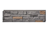 Wallwell Faux Stone Wall Panels 1-Pack (3.75 Sq Ft) PU Stone Veneer Siding, Mortarless 46.25x12.88 Inch Stacked Stone for Firepl