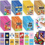 Zubebe 28 Pack Kids Card Games Bulk 7 in 1 Classic Playing Card Game Set for Kids Includes Go Fish, Old Maid, War, Crazy Eights,
