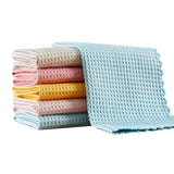 JOYMOOP Waffle Weave Cleaning Cloth, Reusable Absorbent Microfiber Cleaning Cloths, Lint Free Microfiber Dish Towels 5 Pack, Mix