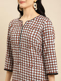 Rangita Brown Rayon Knee Length Printed Straight Kurti For Women | Kurta For Women_Xl