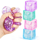 UGYWI Squishy Fidget Toys for Kids & Adults: 4 Pack Cube Sensory Squeeze Toy-Large Size 2.16'', Stress Anxiety Relief Balls, Gif