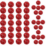 180 pcs Red Rhinestone Beads for Jewelry Making-10mm Round Disco Ball Beads Crystal Baseball Bead Bling Bead for Necklace Bracel