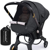 Waterproof Baby Car Seat Cover Compatible with Doona Car Seat and Stroller,Patented Windproof Car Seat Canopy for Boys & Girls,