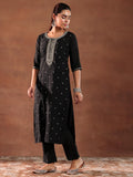 Libas Women'S Silk Blend Kurta Set (Gs915 Black M