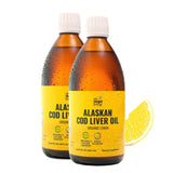 On Target Living Alaskan Cod Liver Oil Organic Lemon Flavor 16.67 oz (2-Pack) | Line Caught in The USA | Naturally Occurring Vit