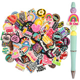 Silicone Focal Beads Bulk,Focal Beads for Pens with Saying Mama MOM 100PCS Silicone Bead for Keychain Making DIY Gifts