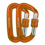 Outmate Hammock Carabiner Clip,12kN 7075 Aluminium Alloy Screwgate Carabiners,Heavy Duty Clips 2645lbs/1200kg,Perfect Gear for H