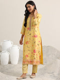 Libas Women'S Silk Blend Kurta Set (99513 Yellow 2Xl