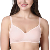 Enamor Innovations Fabcool A042 A042 Womens Side Support Non-Padded Wireless High Coverage Cotton Everyday Bra A042 (Plus Sizes), brapearl, 38B