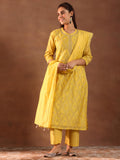 Libas Women'S Chanderi Silk Embroidered Kurta Set (49469 Mustard Mustard 3Xl