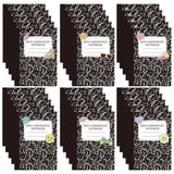 Gilprop 30 Pack Mini Composition Notebook 6 Designs Marble Pocket Size