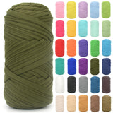 Tshirt Yarn for Crocheting,Army Green T Shirt Chunky Elastic Fabric Thick T-Shirt Crochet Yarn for Beginners Crocheting Hand Kni