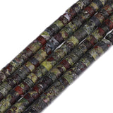 NITOPUPU 150Pcs 4 2mm Natural Dragon Blood Jasper Spacer Stone Beads for Jewelry Making Supplies, Loose Semi Flat Round Gemston