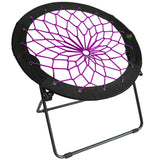 Zenithen Limited Foldable Bunjo Bungee Chair for Dorms, Living Rooms, Bedrooms, Camping, Gaming & Lounging, Plum (Pack of 1)