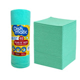 Dishmatic Tear N' Wipe Microfiber Cleaning Cloths, 40 Pack, Reusable Microfiber Towels, Machine Washable, Multipurpose, Highly A