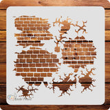Kachi Pencil Wall Pattern Craft Stencil for Art and Painting, Size 6x6 inch Reusable Stencil for Painting, Fabric, Glass, Wall P